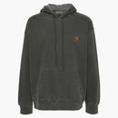 Carhartt Wip Logo-patch Cotton Hoodie Charcoal Grey