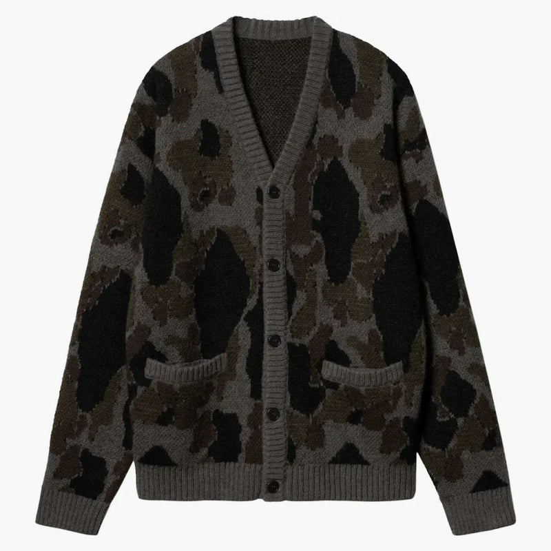 Carhartt Wip Merton Cardigan Grey Camo Duck