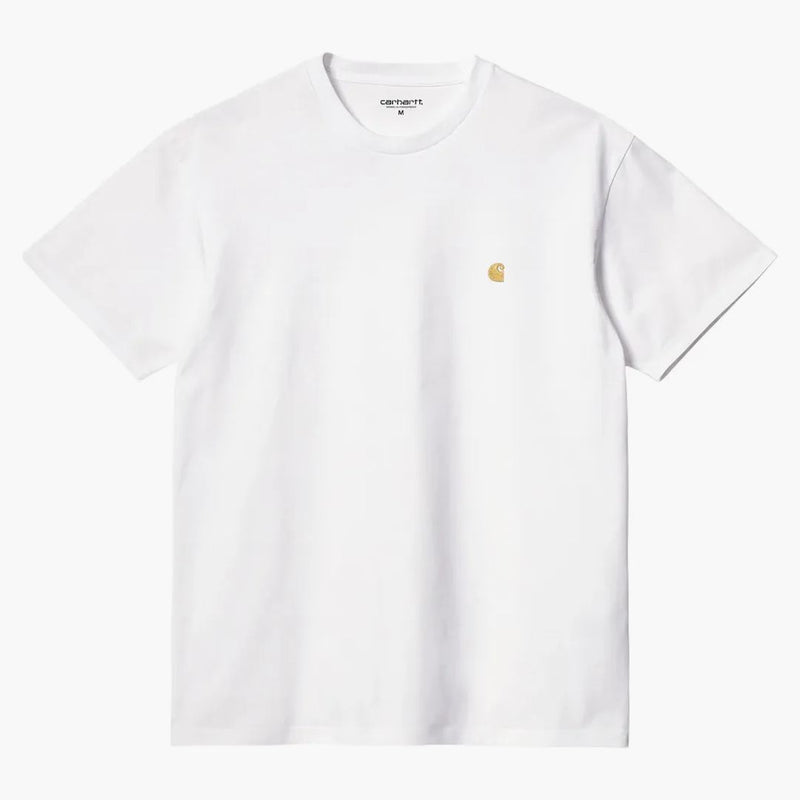 Carhartt Wip S/S Chase T-shirt bianco/oro