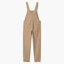 Carhartt Wip Women's Hudson Bib Overall Dusty Hamilton Brown