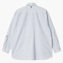 Carhartt wip x oövervinnlig l/s ränder skjorta blå