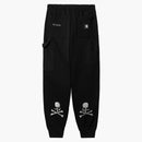 Carhartt wip x mastermind dubbel knä jogger byxor svart