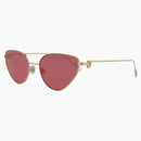Cartier Cat Eye Sunglasses Gold/Gold/Red (CT0155S-30003064-003)