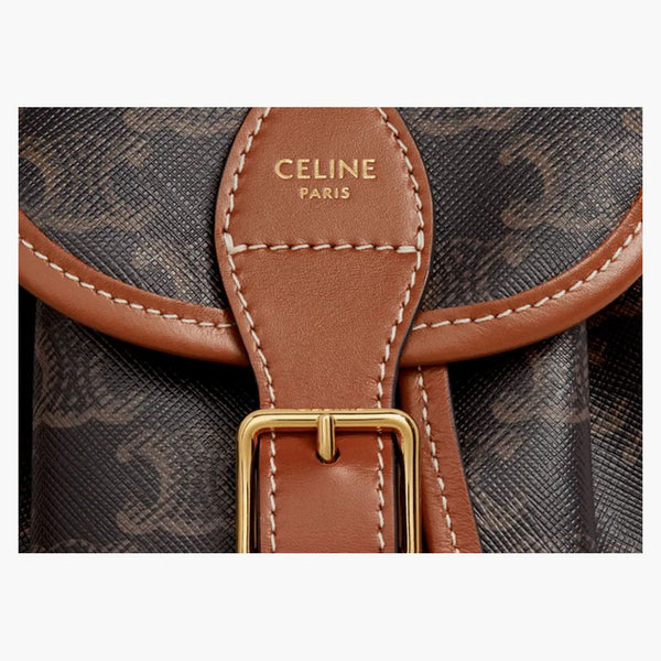 Celine ryggsäck folco mini triomphe tan