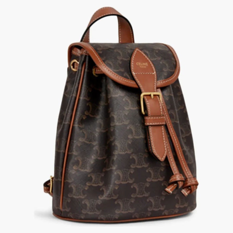 Celine ryggsäck folco mini triomphe tan