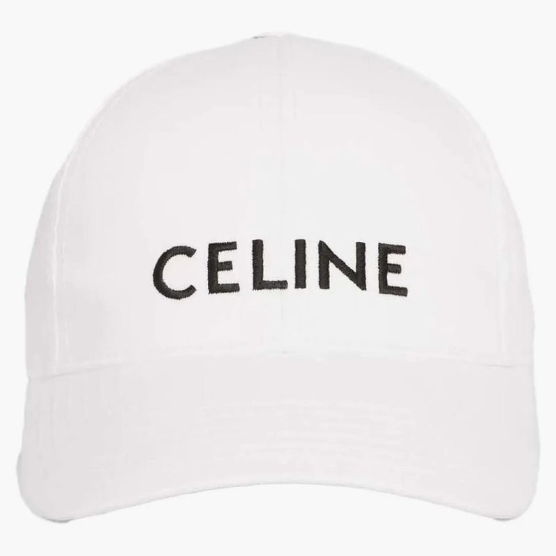 Celine Baseball Cap i bomullsvit