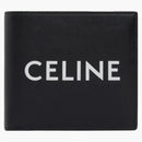 Celine Bifold Celine Print Wallet (4 slot 2 Note Pockets 2 Flat Pockets) Black White
