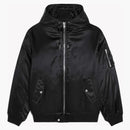 Celine Bomber Jacket with Celine Print in Satin-Finish Nylon Black