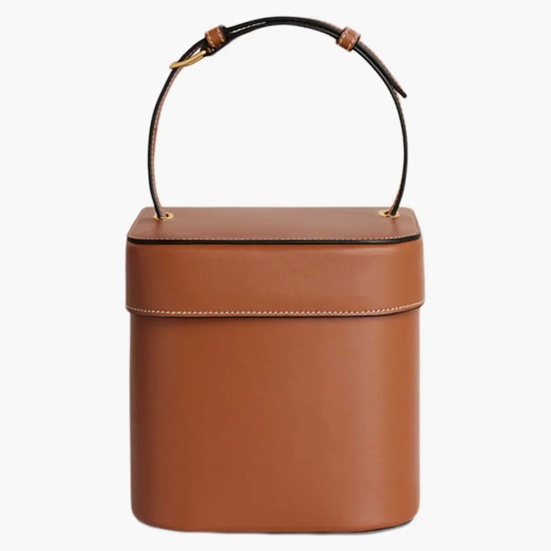 Celine Box Bag Medium Triomphe broderi solbränna
