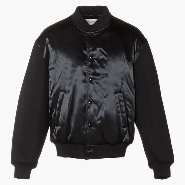 Celine Boy Doll Teddy Jacket i satinfinish nylon svart