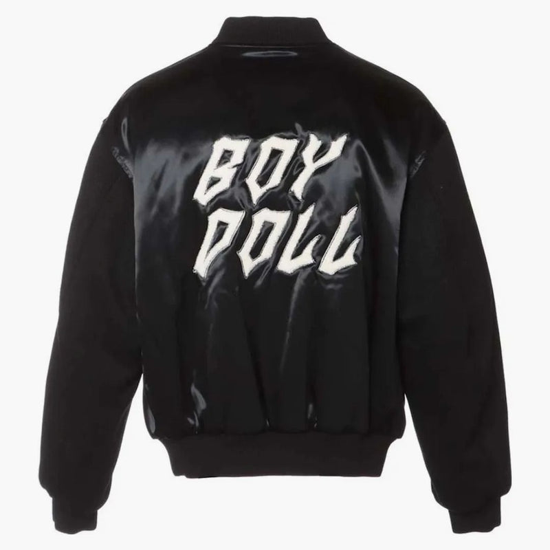 Celine Boy Doll Teddy Jacket i satinfinish nylon svart