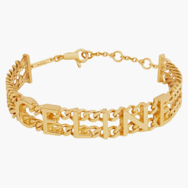 Celine -armband i mässing med guldfinishgourmetguld