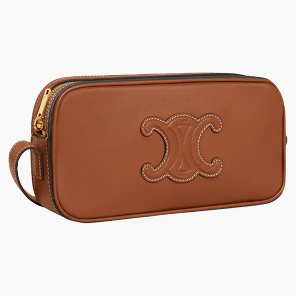 Celine Camera Shoulder Bag Mini Triomphe broderi solbränna