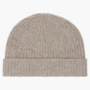 Celine Cashmere Embroidered Triomphe Beanie Beige/white