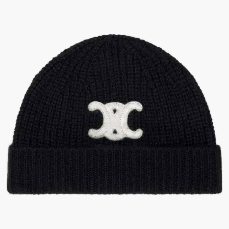 Celine kashmir broderad triomphe beanie svart