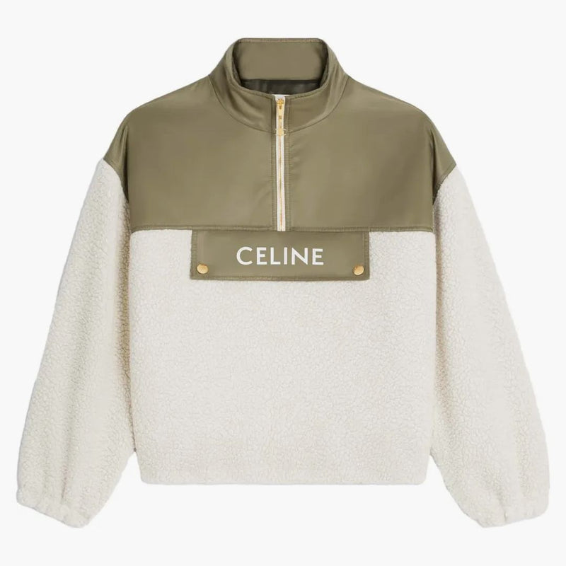 Celine Cashmere Shearling Jacket Grege/Khaki