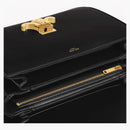 Celine Classique Triomphe Shoulder Bag in Shiny Calfskin Black