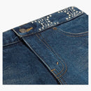 Celine Clean Dark Union Wash Denim Mini Shorts Clean Dark Union Wash