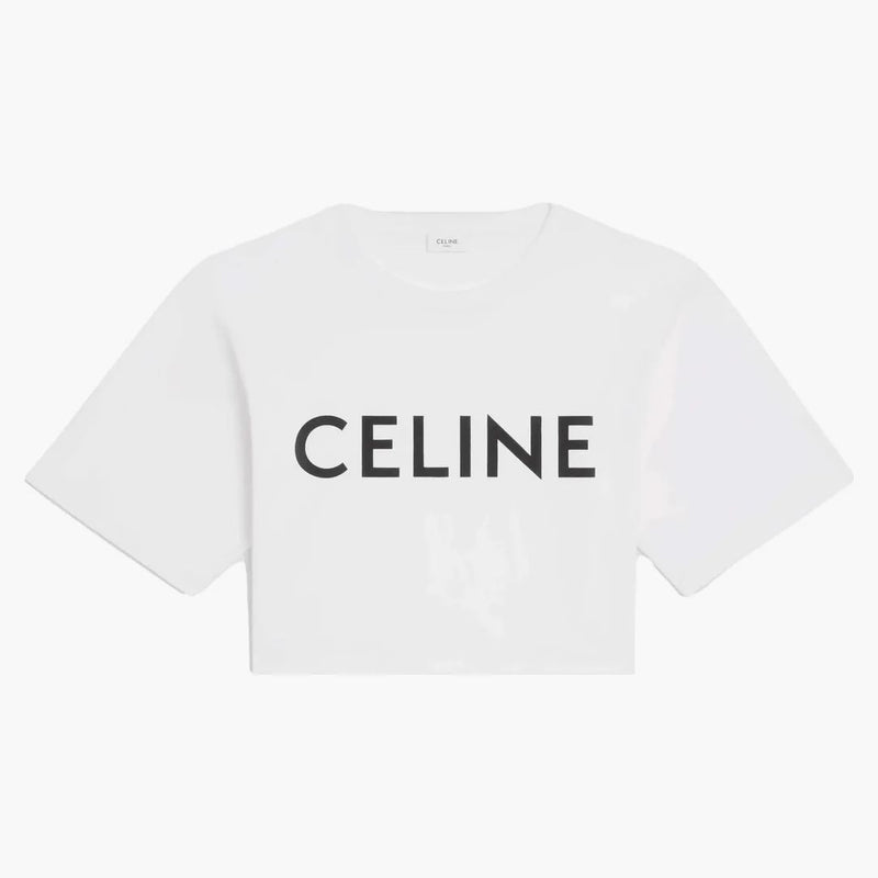 Celine Cotton Jersey Cropped Ecru/Black