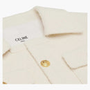 Celine Cropped Tweed Chelsea Jacket Craie