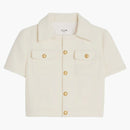 Celine Cropped Tweed Chelsea Jacket Craie