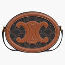 Celine Crossbody Oval Cuir Purse Triomphe Tan
