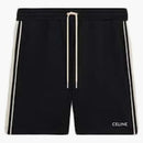 Celine Double Face Jersey Tracksuit Shorts Black/White