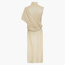 Celine Draped Shiny Viscose Dress Champagne