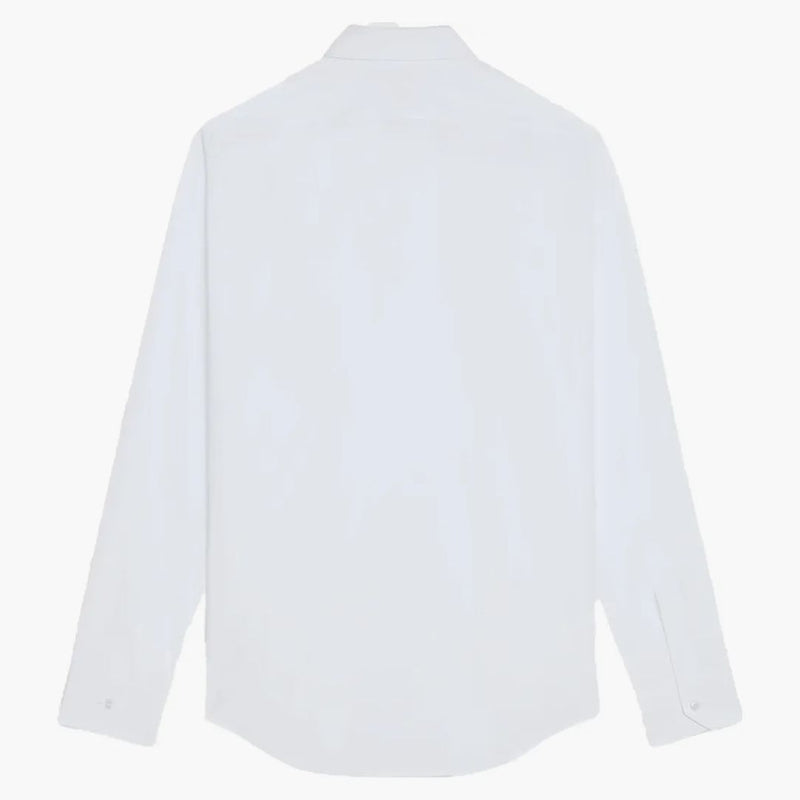 Celine Drugstore Collar and Edge-Stitching in Cotton Poplin Loose Shirt White