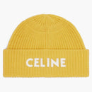 Celine Embroeded Knit Wool Beanie Mimosa