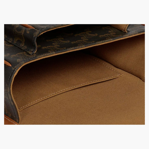 Celine folco väska medium triomp tan