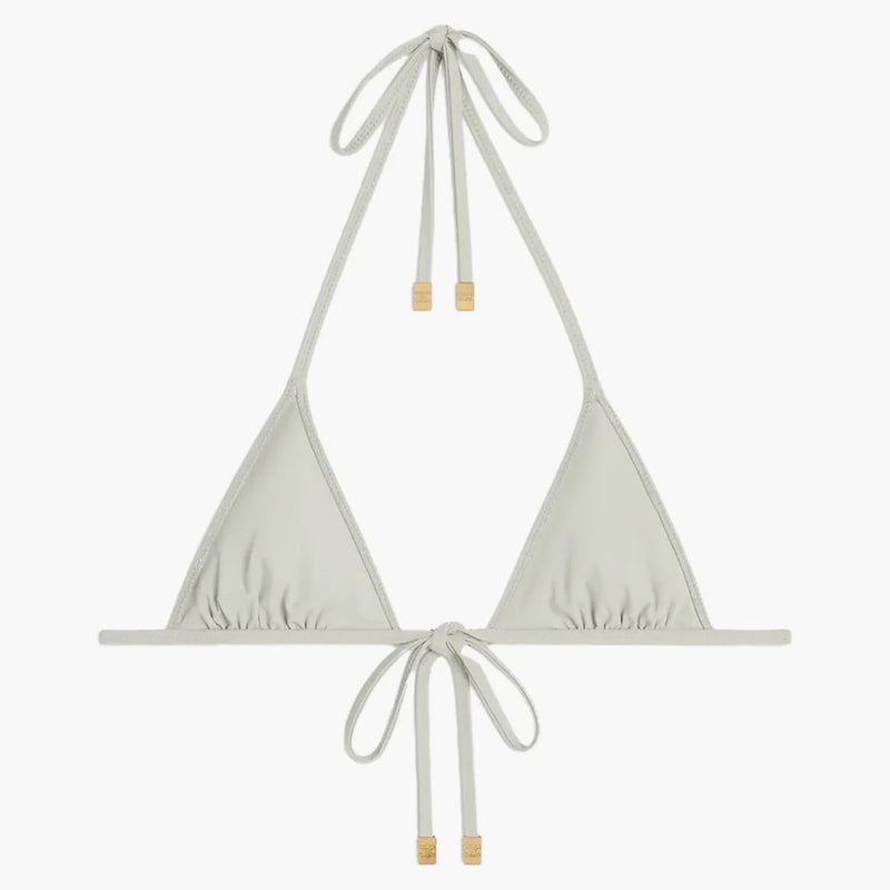 Celine gourmetkedja i matt jersey triangel topp vert amande