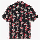 Camisa hawaiana de Celine en viscosa impresa negra/marrón/rojo