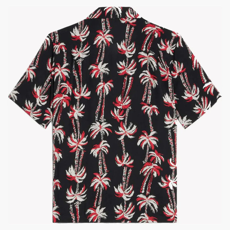 Celine Hawaiian skjorta i tryckt viskos svart/brun/röd