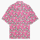 Havajská košile Celine ve Viscose s umělcem Print Pink/Noir/Craie