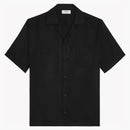 Celine Hawaiian Shirt with Celine Paris Patch in Viscose Black