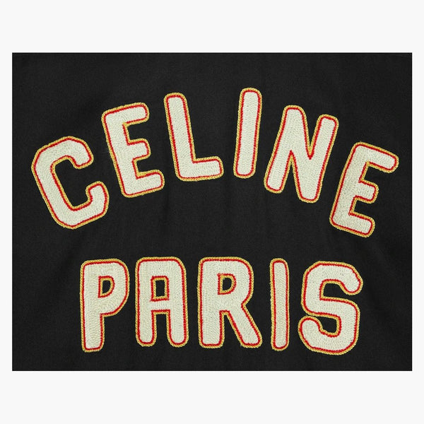 Celine Hawaiian skjorta med Celine Paris Patch i Viscose Black
