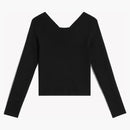 Celine Heart Underpinning Silk and Cotton Top Black
