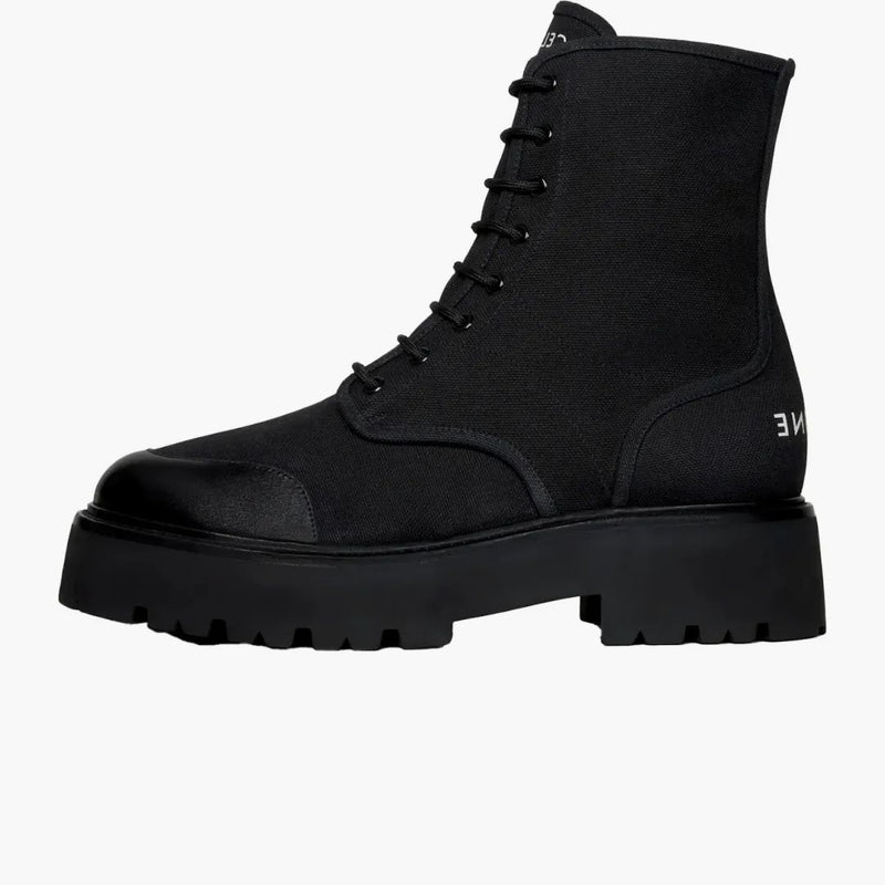 Celine Lace-Up Boot Black