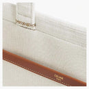 Celine velká kabina pruhovaná textilie s Celine Jacquard Dead Tobacco/Tan