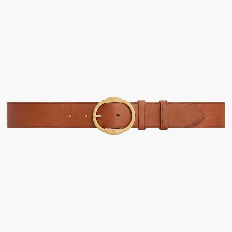 Celine Large Twin Triomphe Belt i Vintage Calfskin Camel
