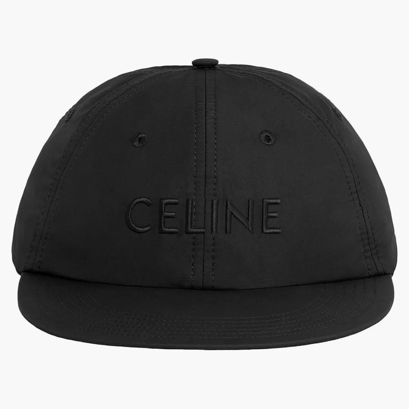 Celine Lightweight Nylon Skate Cap Black