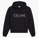 Celine Loose Sweatshirt In Cotton Fleece With Studs Black/white