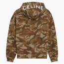 Celine Loose Sweatshirt in Cotton Fleece Camo/Washed White