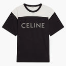 Celine Loose T-shirt in Cotton Jersey with Studs Black/White