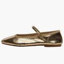 Celine Mary Jane Ballerina Les Ballerines Light Gold (Womens)