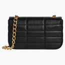 Prošívaná černá taška na řetězec Celine Matelasse