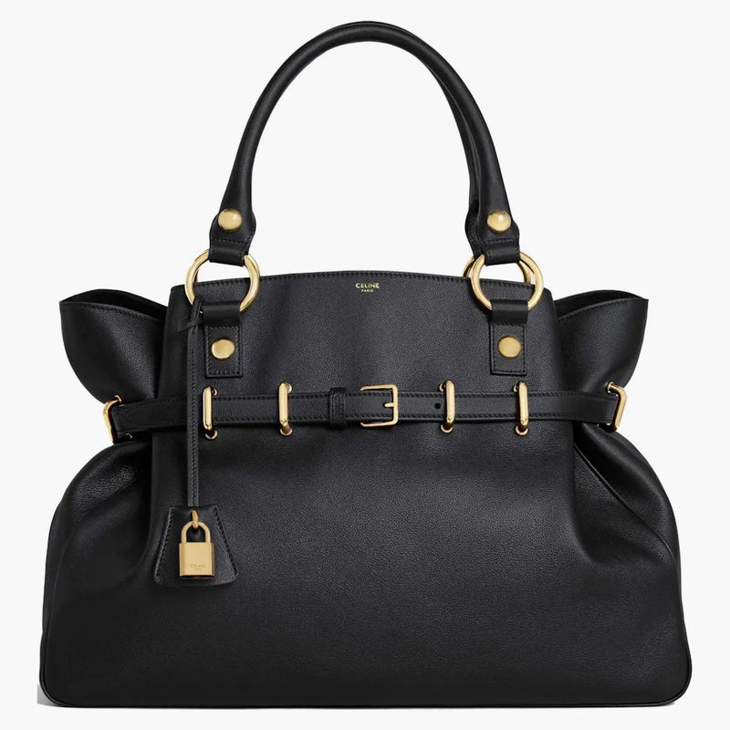 Celine Medium Antia Bag In Supple Calfskin Black