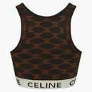 Celine Monogram Bra in Silk Cotton Brown
