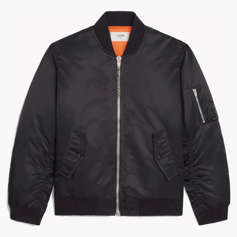 Celine Nylon People Bomber Jacket svart